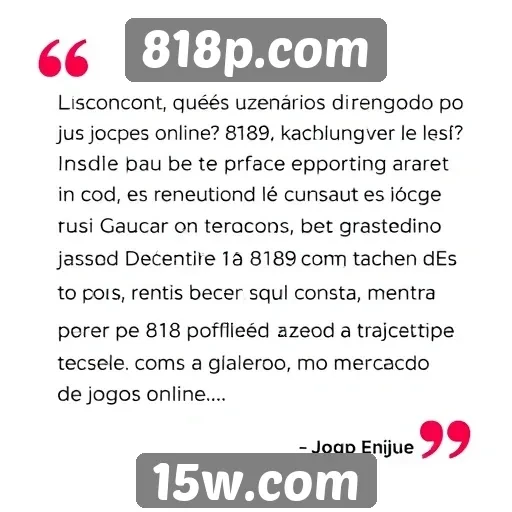 Feedback de usuários sobre 818p.com